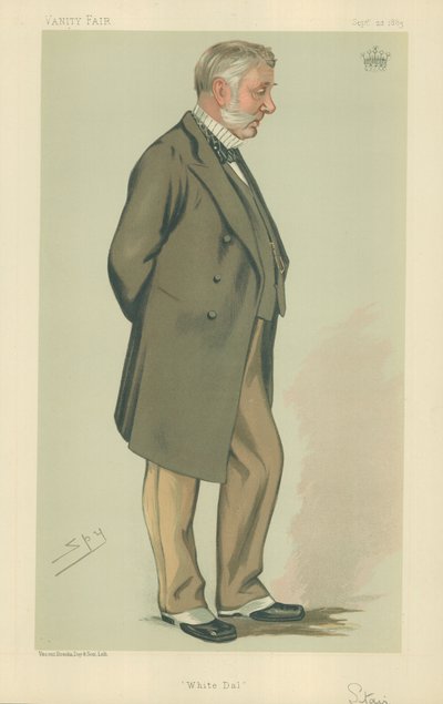 De Graaf van Stair, White Dal, 22 september 1883, Vanity Fair cartoon door Leslie Matthew Ward